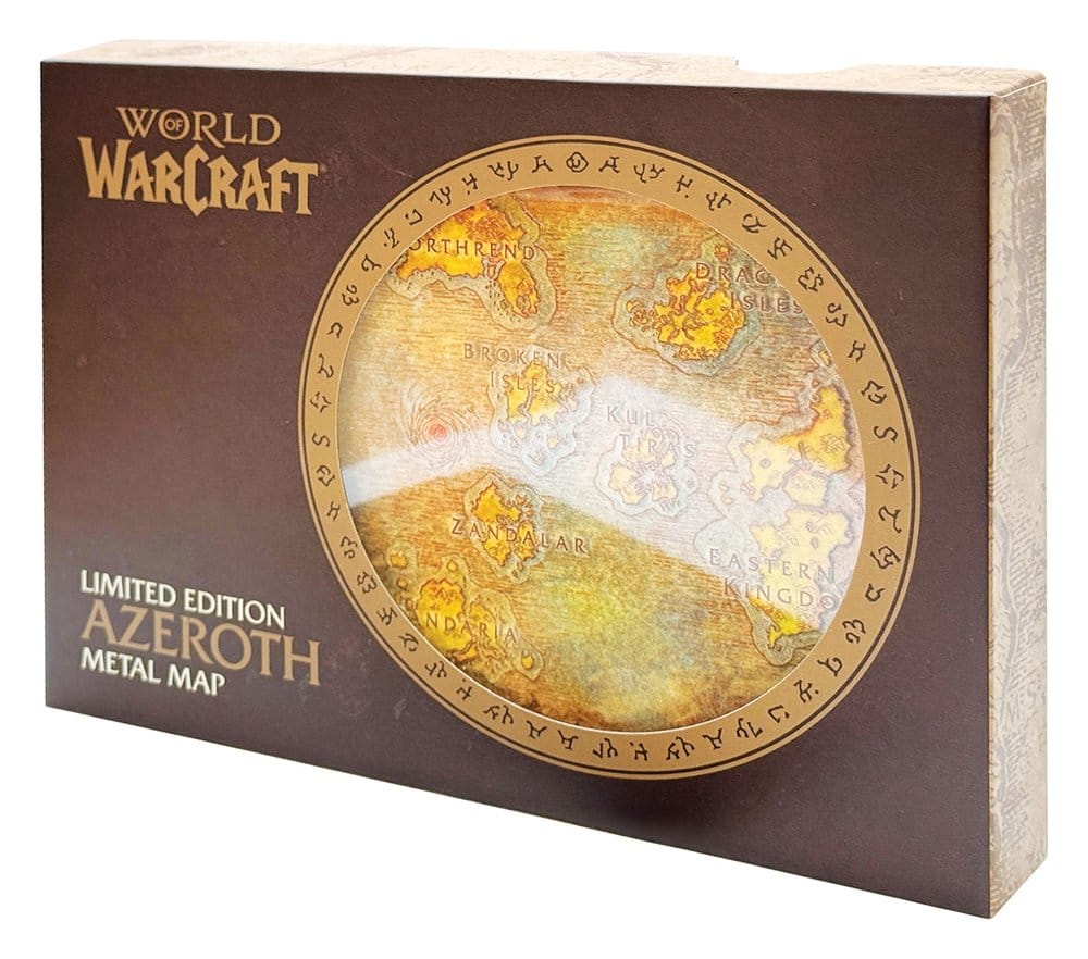 World of Warcraft Replica Metal Map of Azeroth Limited Edition 12 x 18 cm