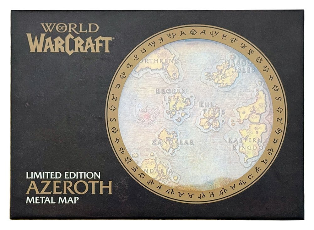 World of Warcraft Replica Metal Map of Azeroth Limited Edition 12 x 18 cm