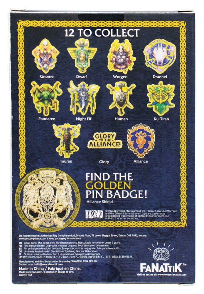 World of Warcraft Alliance Pin Badges Blind Box Display (12)