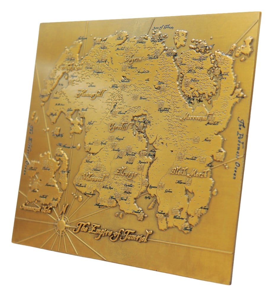 The Elder Scrolls Replica Metal Map of Tamriel Limited Edition 15 x 13 cm