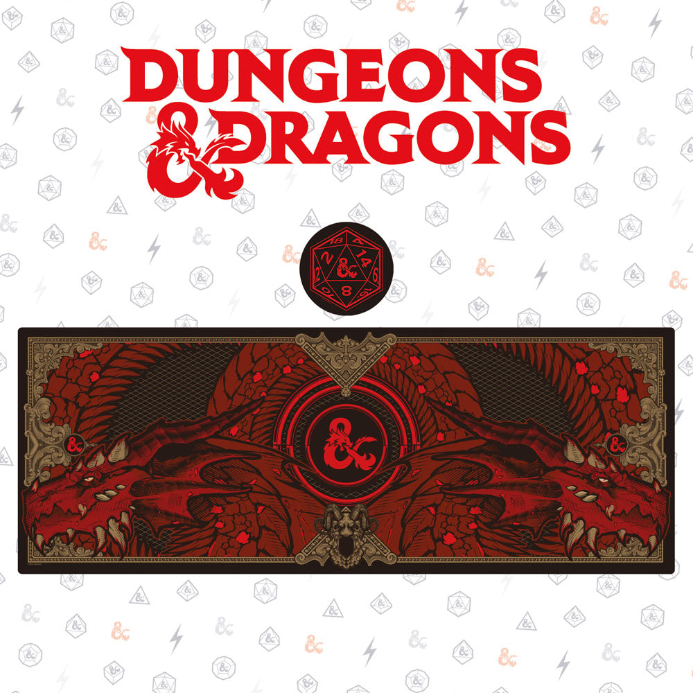 Dungeons &amp; Dragons Schreibtischunterlage und Untersetzer-Set mit Grafik