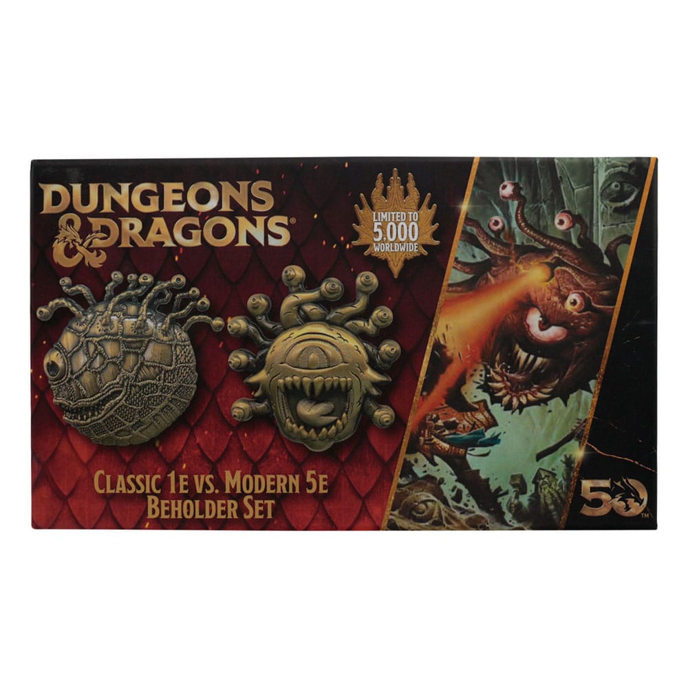 Dungeons &amp; Dragons Medaillon Set 50th Anniversary Container Twin Edition