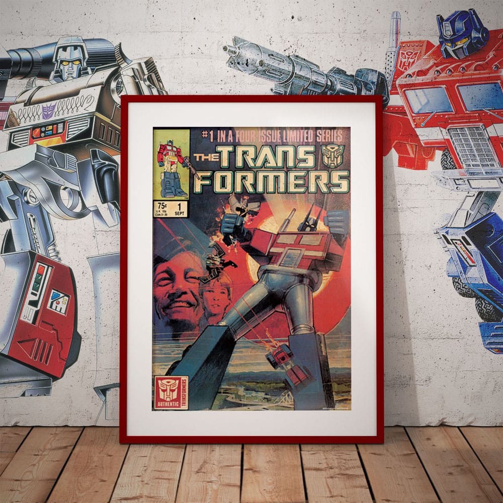 Transformers-Kunstdruck zum 40-jährigen Jubiläum, limitierte Auflage, 42 x 30 cm