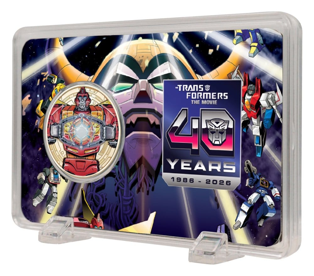 Transformers Collectable Coin The Movie 40th Anniversary Limited Edition 24k Gold Plated