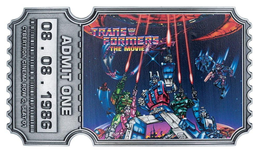 Transformers Replica The Movie 40th Anniversary Movie Ticket Limited Edition 9 x 16 cm