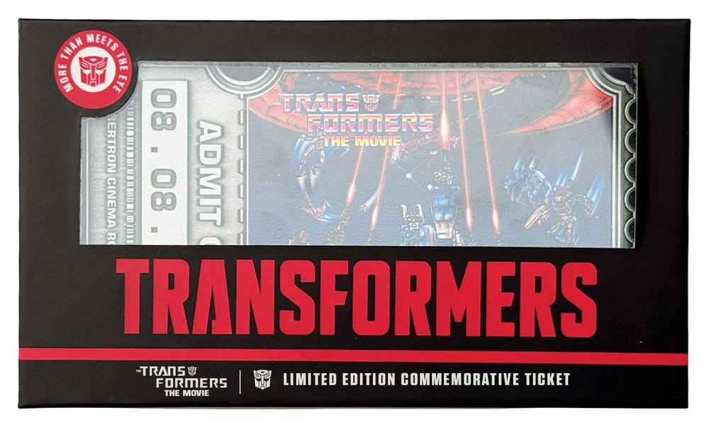 Transformers Replica The Movie 40th Anniversary Movie Ticket Limited Edition 9 x 16 cm