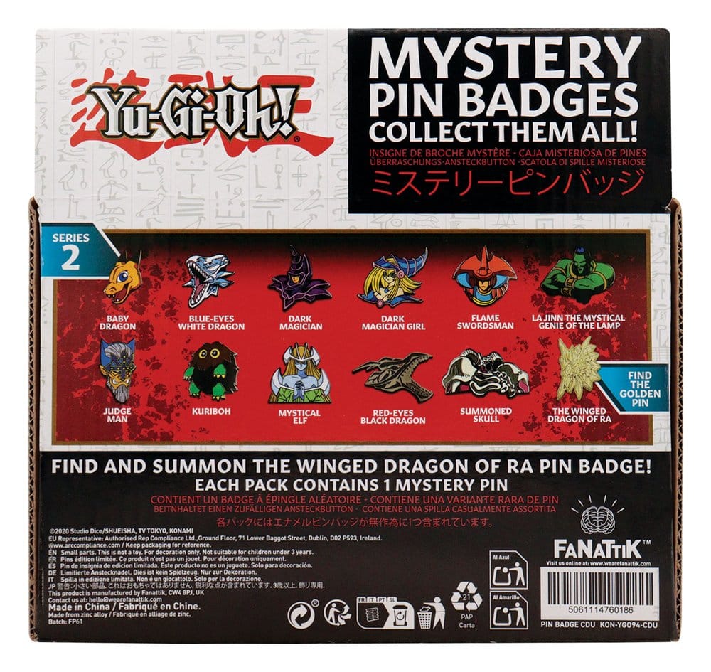 Yu-Gi-Oh! Mystery Pin Badges Volume 2 Blind Box Display (12)