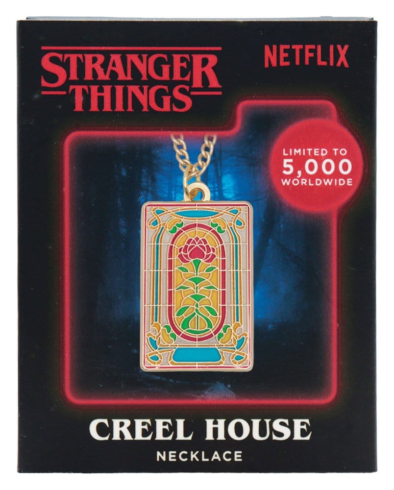 Stranger Things Necklace Creel House Window Limited Edition 3 x 2 cm