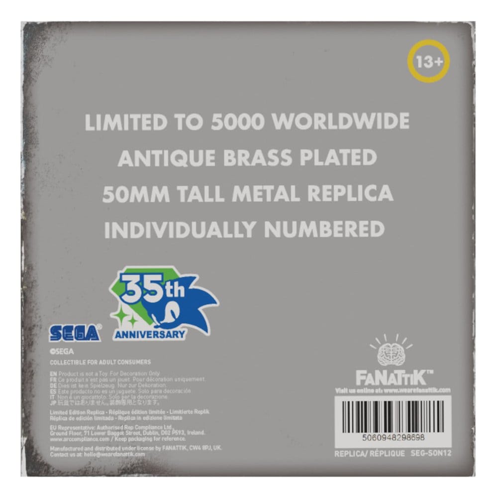 Sonic the Hedgehog Replica 35th Anniversary Metal Boot Limited Edition