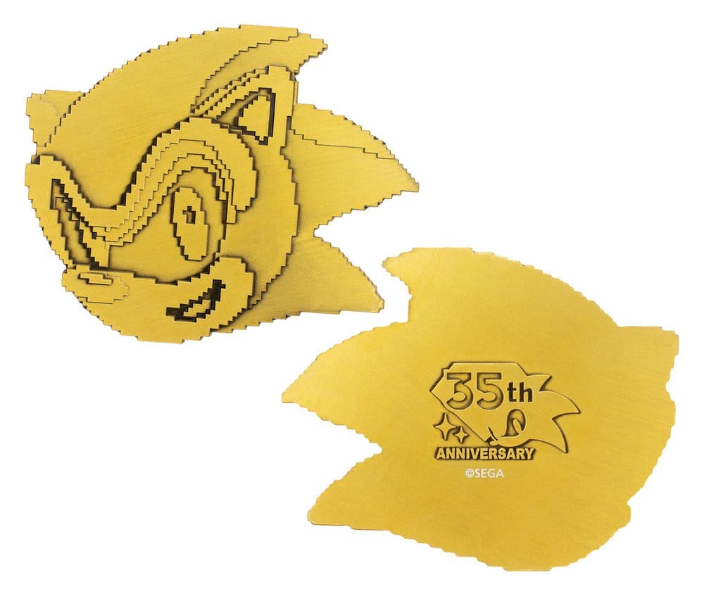 Sonic the Hedgehog Medallion Set 35th Anniversary Then & Now Limited Edition