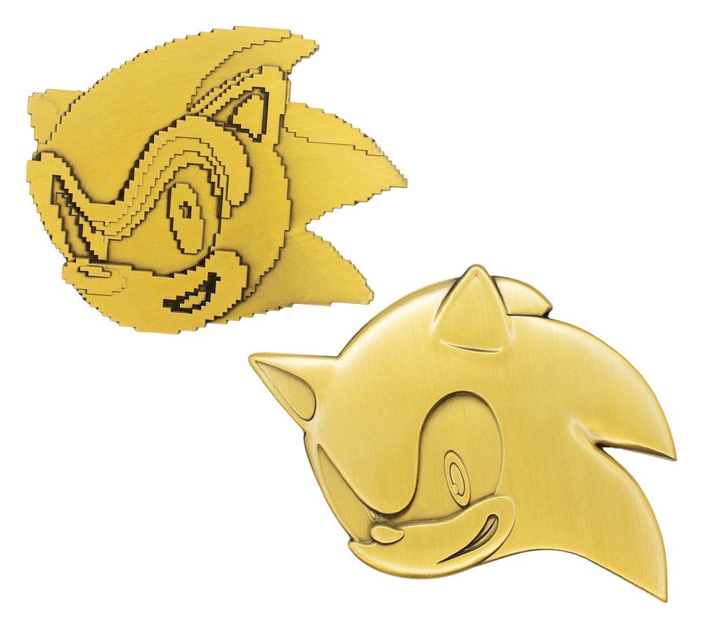 Sonic the Hedgehog Medallion Set 35th Anniversary Then & Now Limited Edition