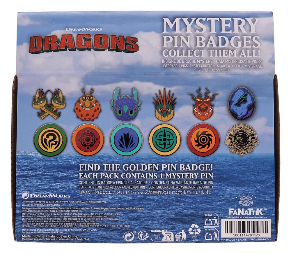 How to Train Your Dragon Mystery Pin Badges Blind Box Display (12)
