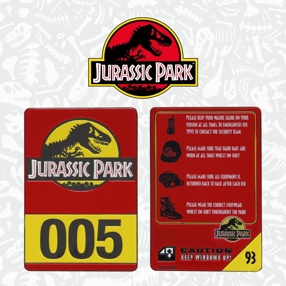 Jurassic Park Metallkarte zum 30-jährigen Jubiläum des Jeeps, limitierte Auflage