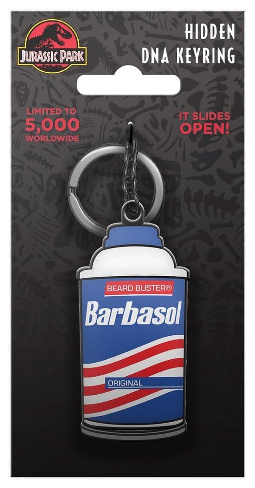 Jurassic Park Keychain Sliding Barbasol Can