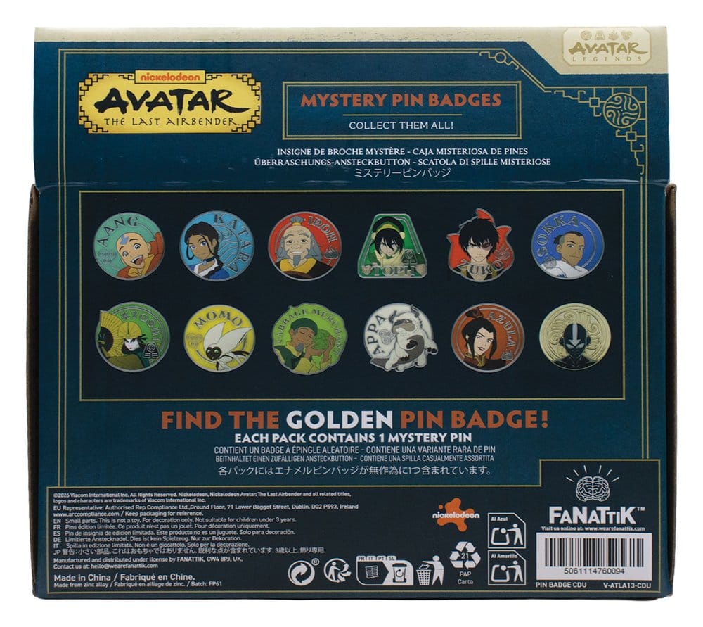 Avatar: The Last Airbender Mystery Pin Badges Blind Box Display (12)
