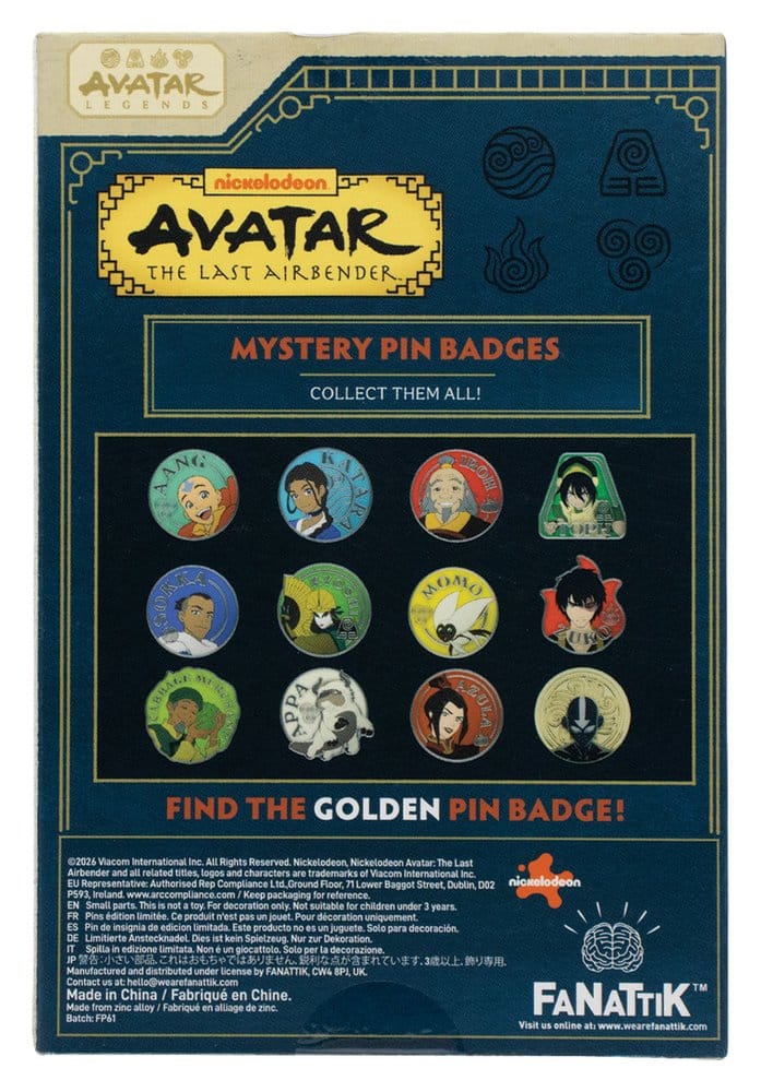 Avatar: The Last Airbender Mystery Pin Badges Blind Box Display (12)