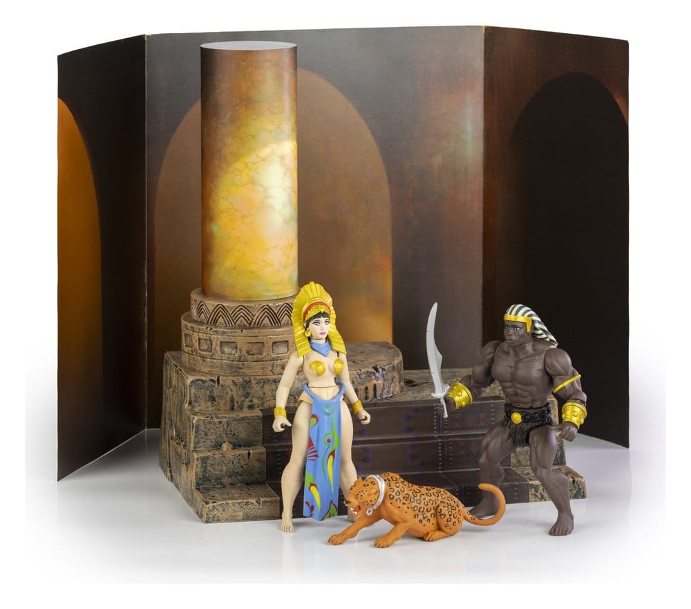 The Savage World of Frazetta Action Figure Set Egyptian Queen & The Guard (Museum Edition) 14 cm
