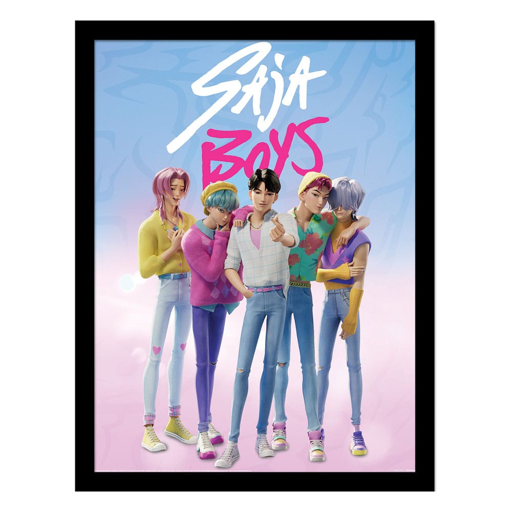 KPop Demon Hunters Collector Print Framed Poster Saja Boys