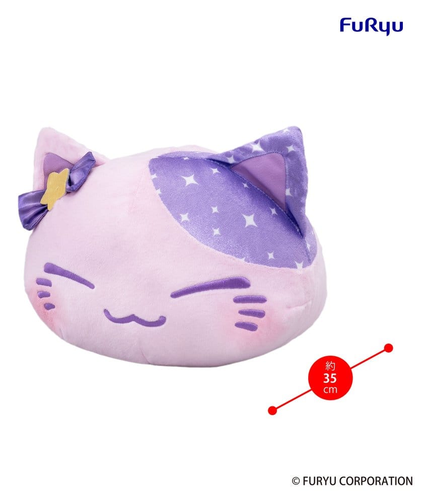 Nemuneko Cat Big Plush Figure Purple 35 cm