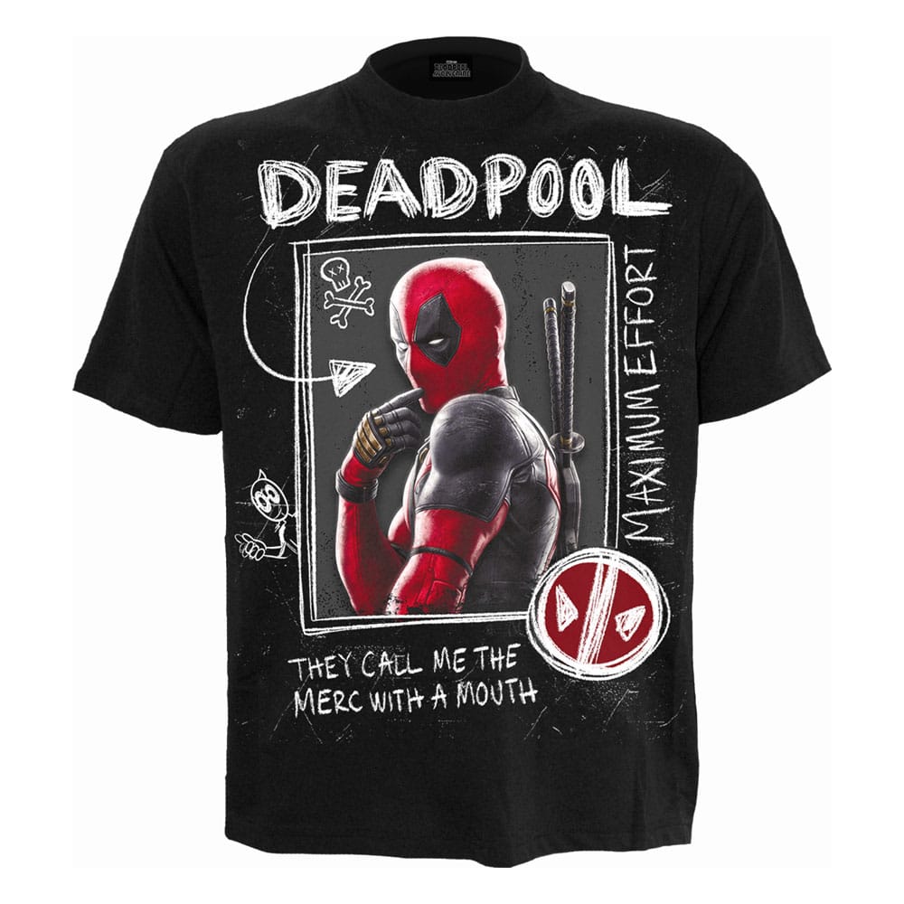 Deadpool T-Shirt Wolverine Sketches Size L