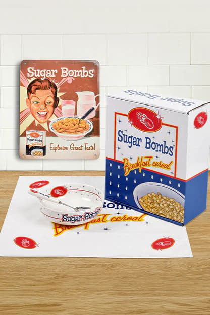 Fallout Breakfast Set Bowl with spoon Sugar Bombs