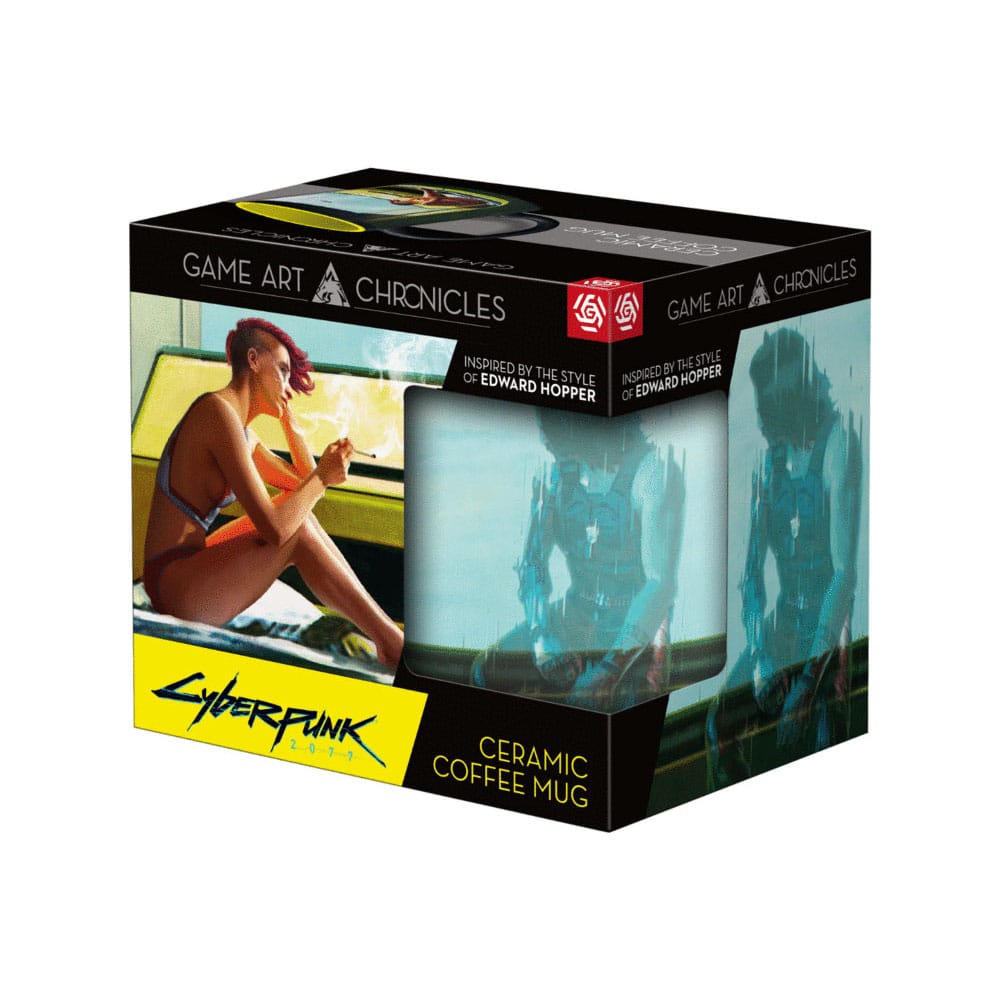 Cyberpunk 2077 Game Art Chronicles Mug Artwork Inspired by Edward Hopper 450 ml