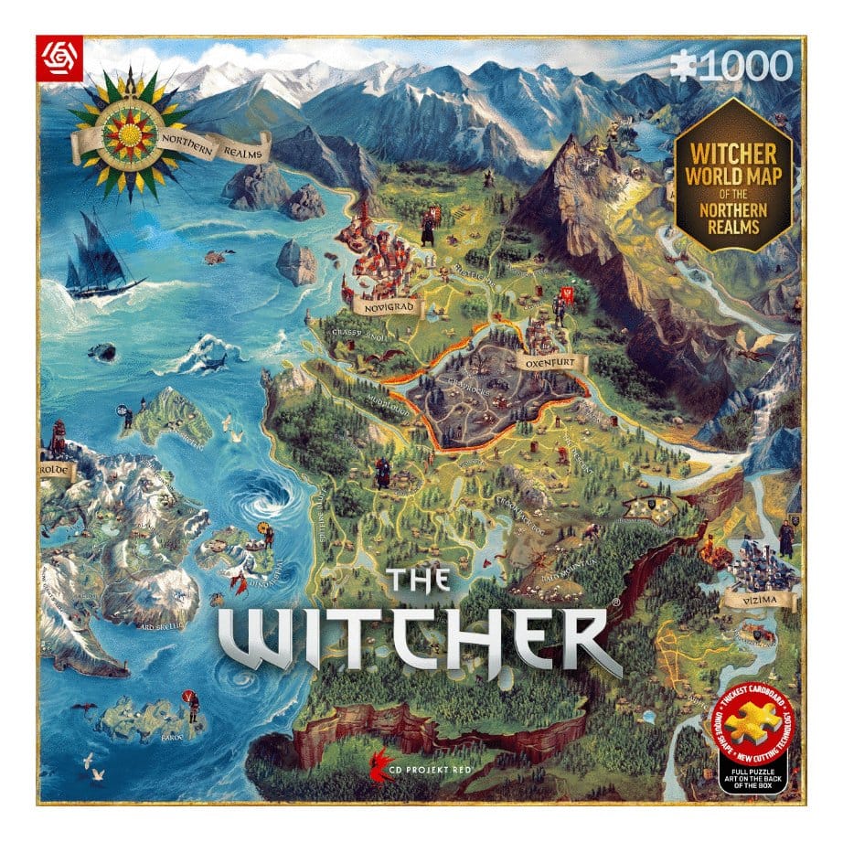 The Witcher Puzzle The Northern Realms Map (1000 Pieces)