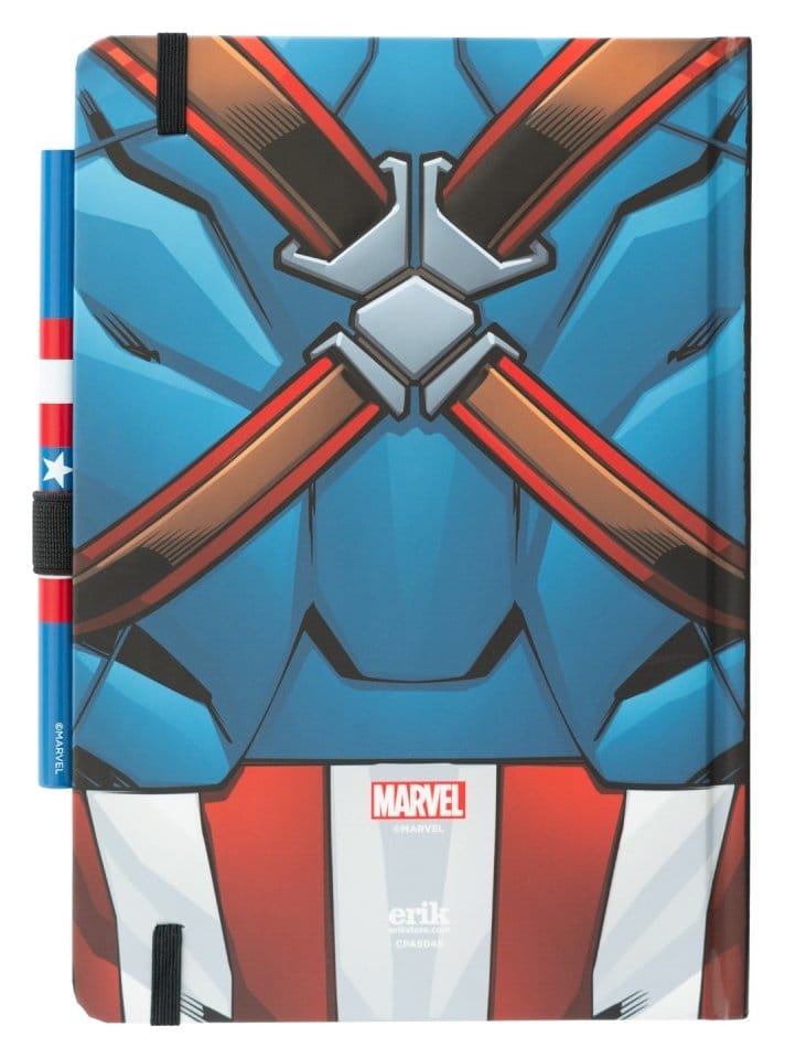 Marvel Captain America Premium Notebook with Pen Uniform A5