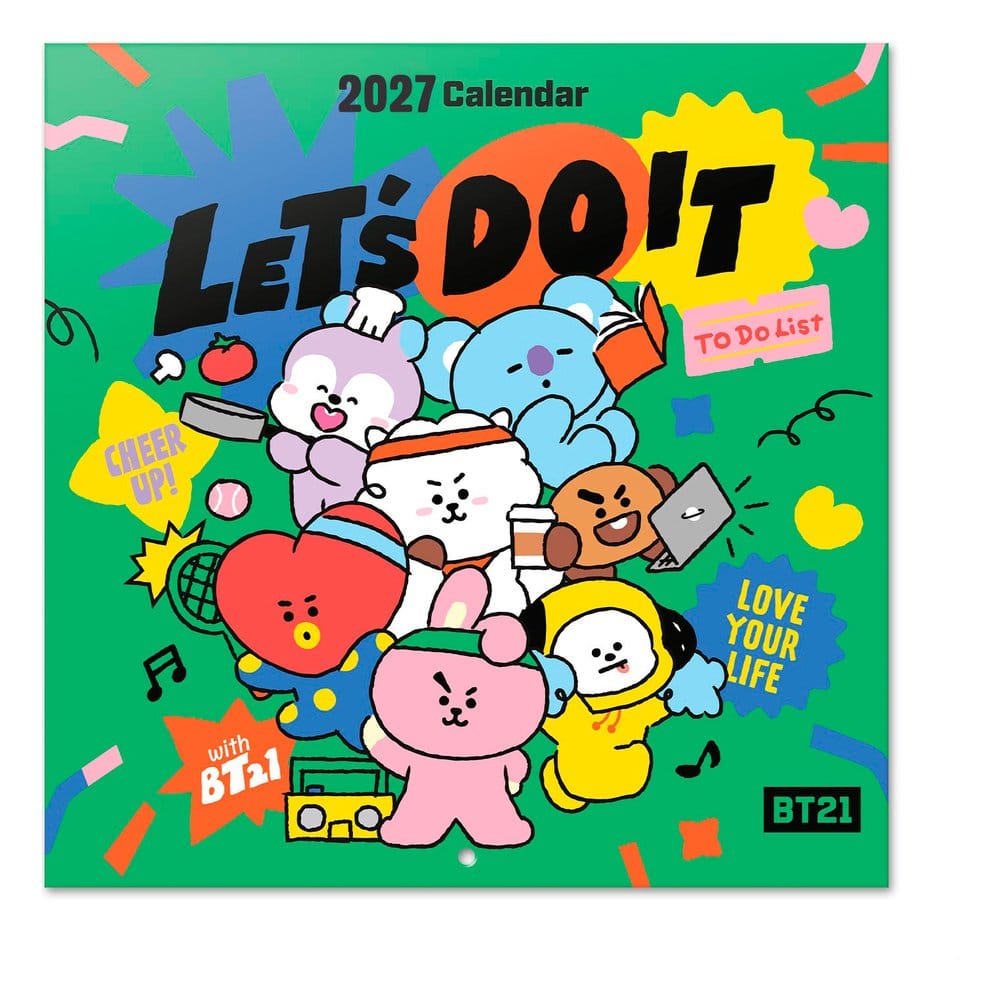 BT21 Wall Calendar 2027 30 x 30 cm