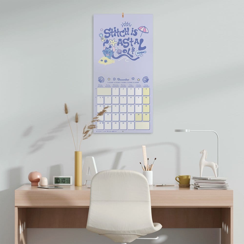 Disney Stitch 2027 Wall Calendar 30 x 30 cm