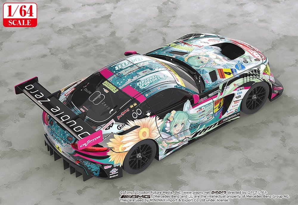 Hatsune Miku GT Project Vehicle 1/64 Good Smile Hatsune Miku AMG 2017 Super GT Ver. 7 cm