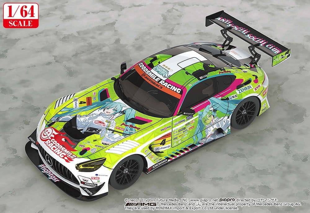 Hatsune Miku GT Project Vehicle 1/64 Hatsune Miku AMG 2022 Season Opening Ver. 7 cm