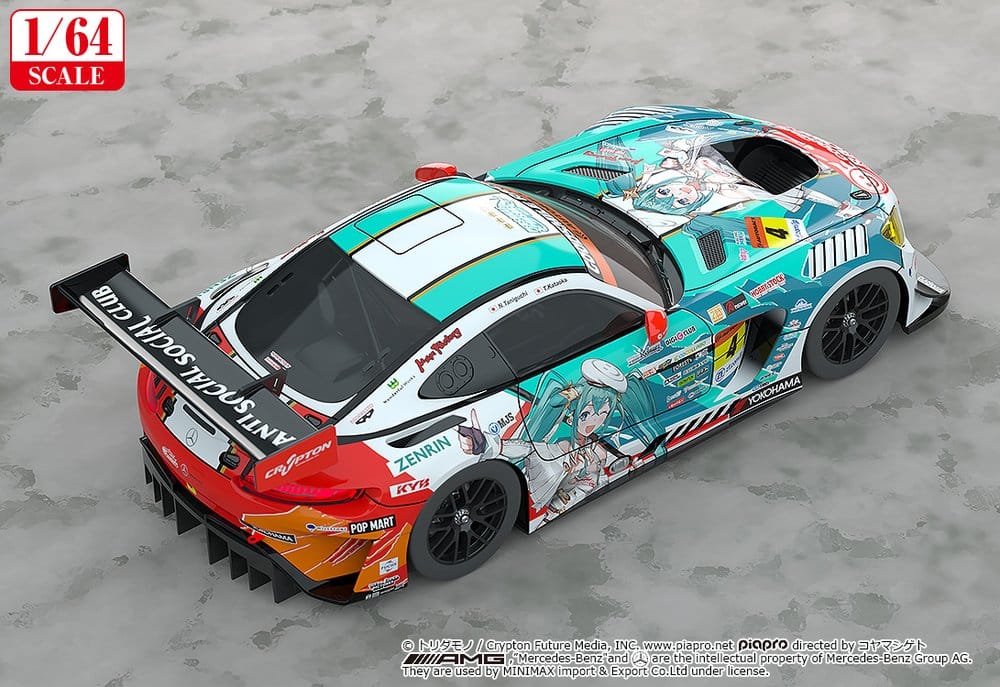 Hatsune Miku GT Project Vehicle 1/64 AMG 2023 Season Opening Ver. 7 cm