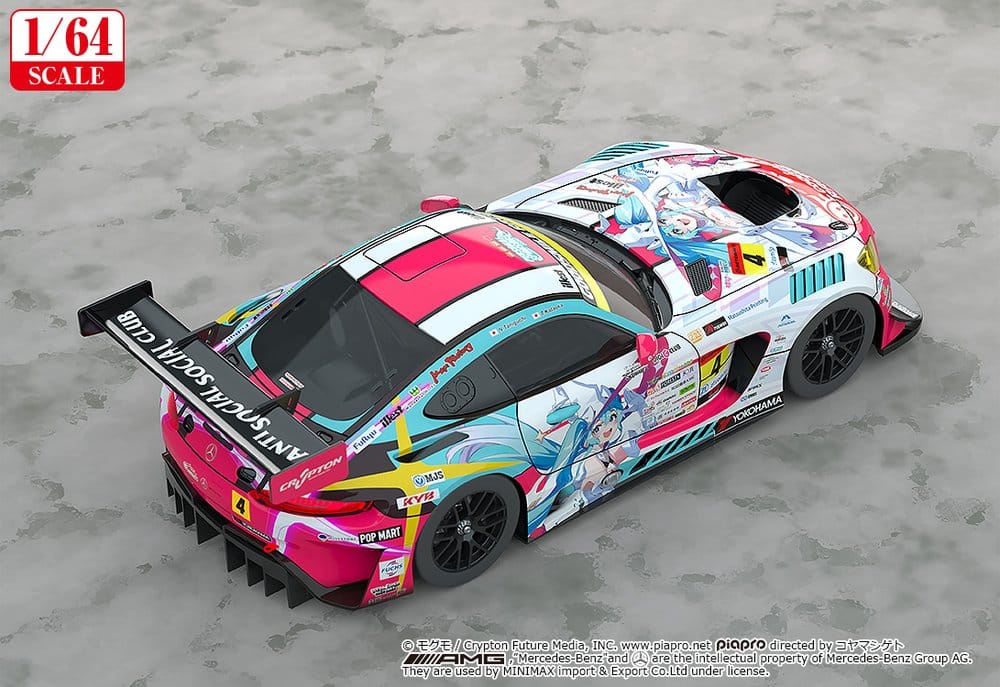 Hatsune Miku GT Project Vehicle 1/64 AMG 2024 Season Opening Ver. 7 cm