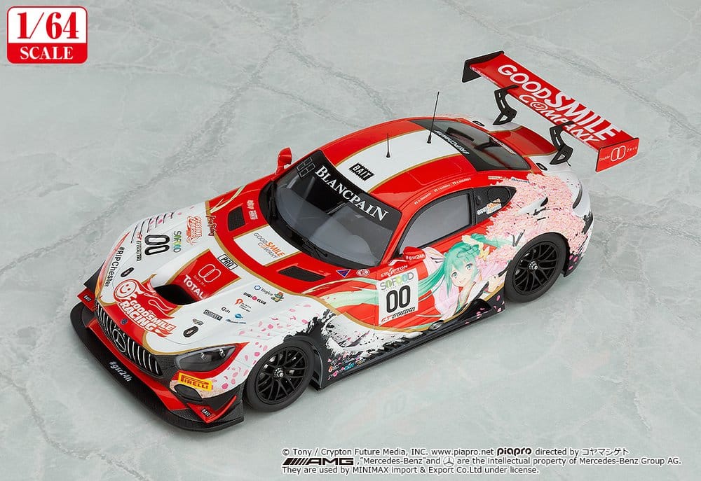 Hatsune Miku GT Project Vehicle 1/64 AMG 2017 SPA24H Ver. 7 cm