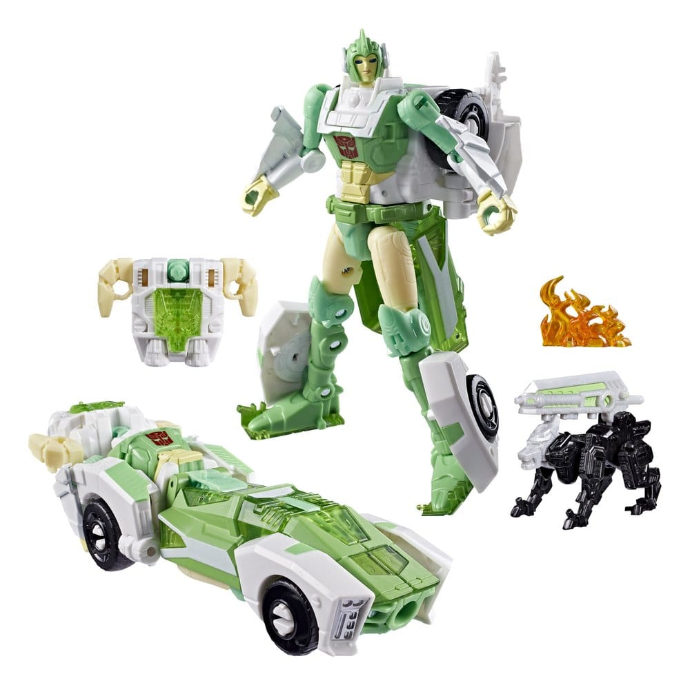 Transformers Generations War for Cybertron: Siege Deluxe Class Action Figure WFC-S15 Autobot Greenlight & Battle Masters Dazzlestrike 14 cm