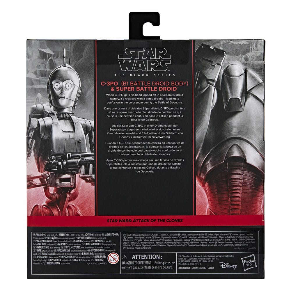 Star Wars Episode II Black Series Action Figure 2-Pack C-3PO (B1 Battle Droid Body) & Super Battle Droid 15 cm