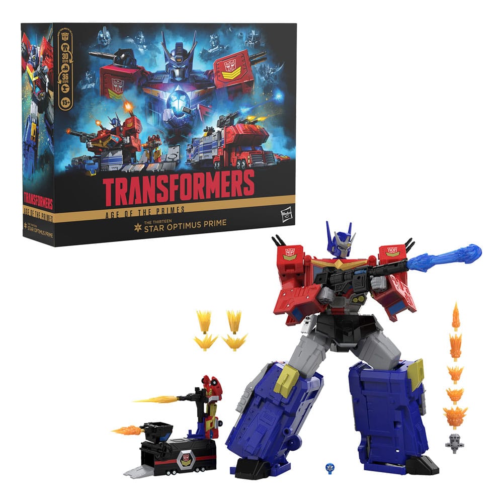 Transformers Age of the Primes Titan Class Action Figure The Thirteen Star Optimus Prime 38 cm