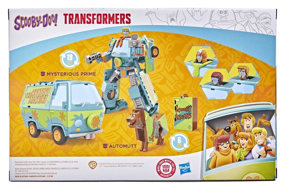 Transformers x Scooby-Doo Action Figure 2-Pack Mysterious Prime & Automutt 15 cm