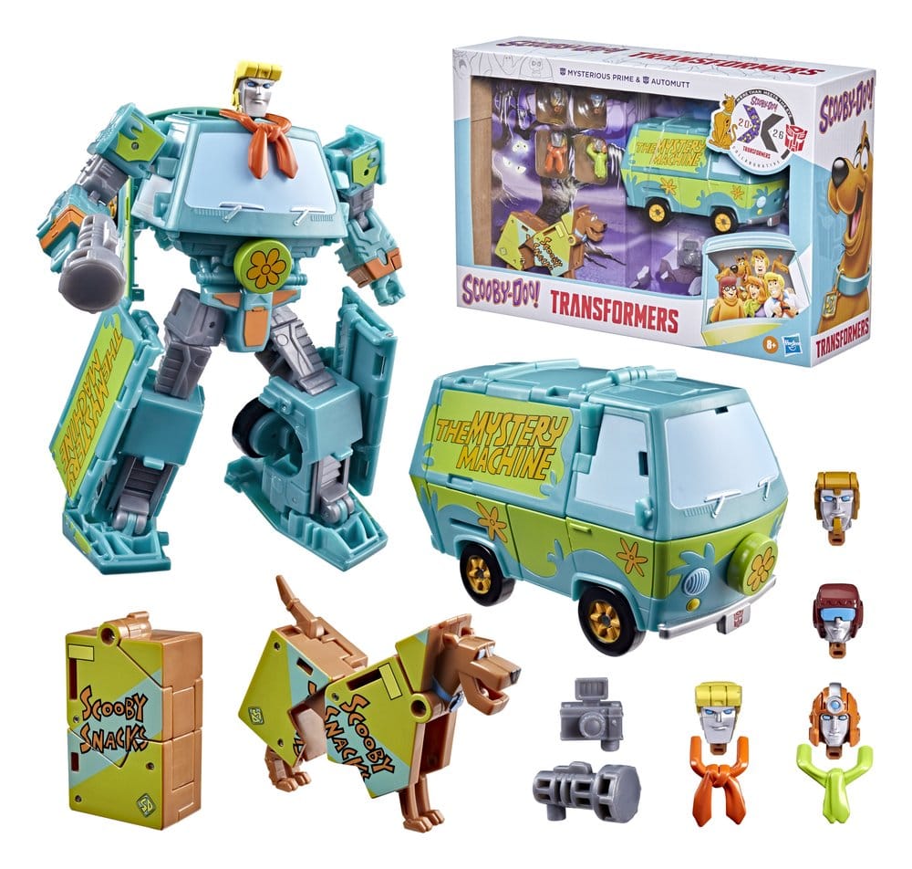 Transformers x Scooby-Doo Action Figure 2-Pack Mysterious Prime & Automutt 15 cm