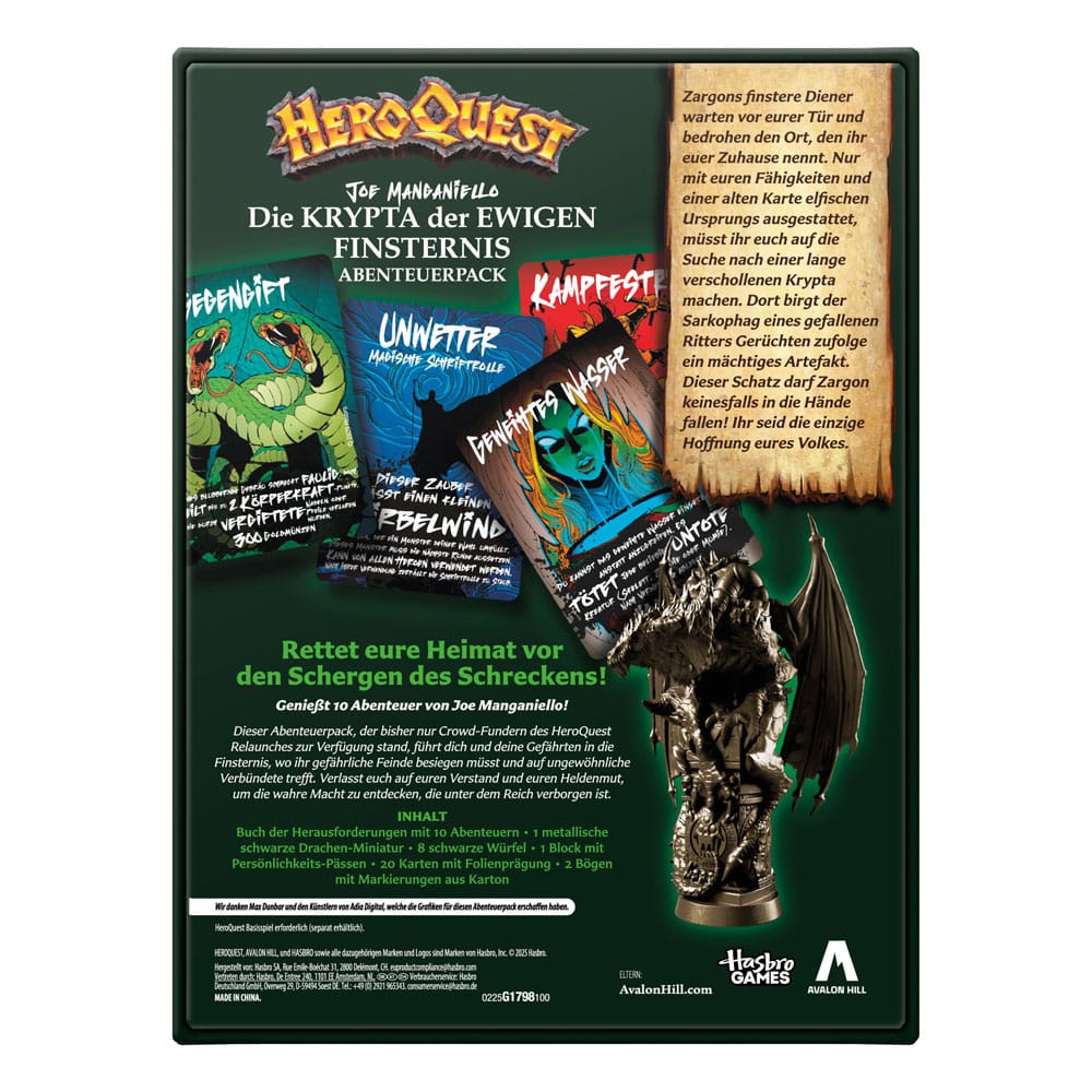 HeroQuest Board Game Expansion The Crypt of Eternal Darkness Quest Pack *German Version*