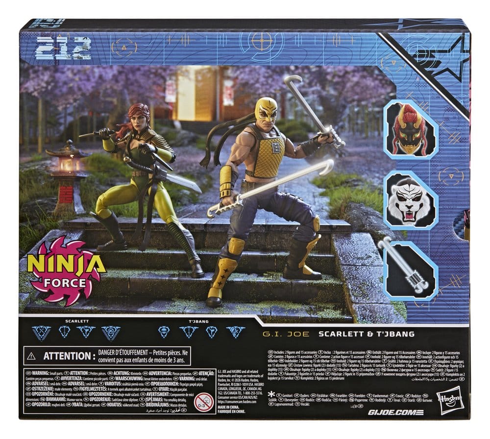 G.I. Joe Classified Series Action Figure 2-Pack #212 Ninja Force Scarlett & T'Jbang 15 cm