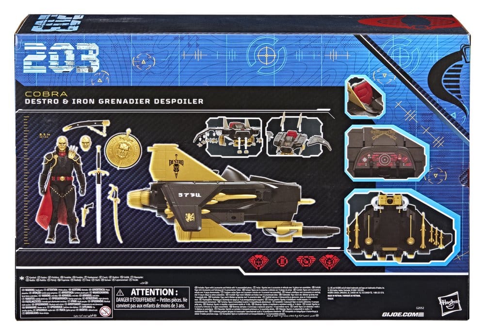 G.I. Joe Classified Series Action Figure and Vehicle Set #203 Destro & Iron Grenadier Despoiler 15 cm