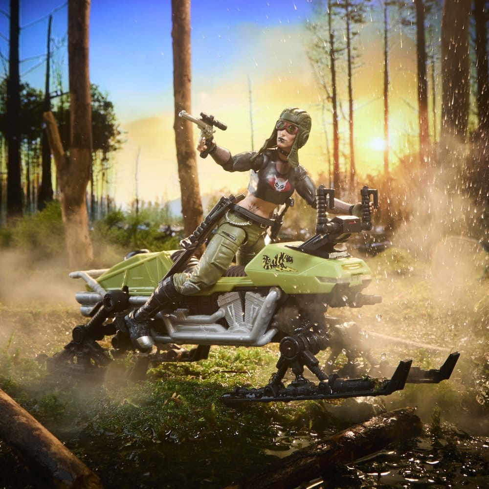 G.I. Joe Classified Series Action Figure and Vehicle Set #194 Zanya and Dreadnok Chameleon (Swamp Skier) 15 cm