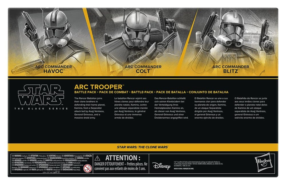 Star Wars: The Clone Wars Black Series Action Figure 3-Pack ARC Trooper Havoc, Colt & Blitz 15 cm