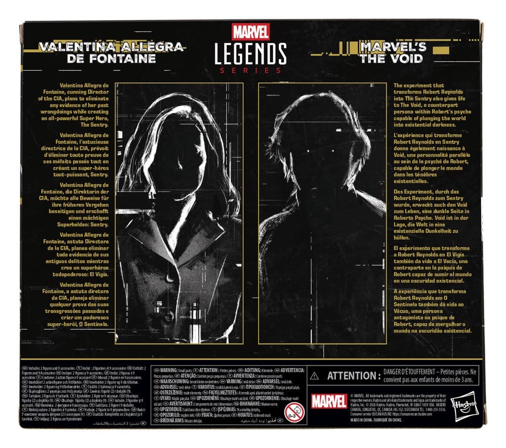 Thunderbolts Marvel Legends Action Figure 2-Pack Valentina Allegra de Fontaine & Marvel's The Void 15 cm