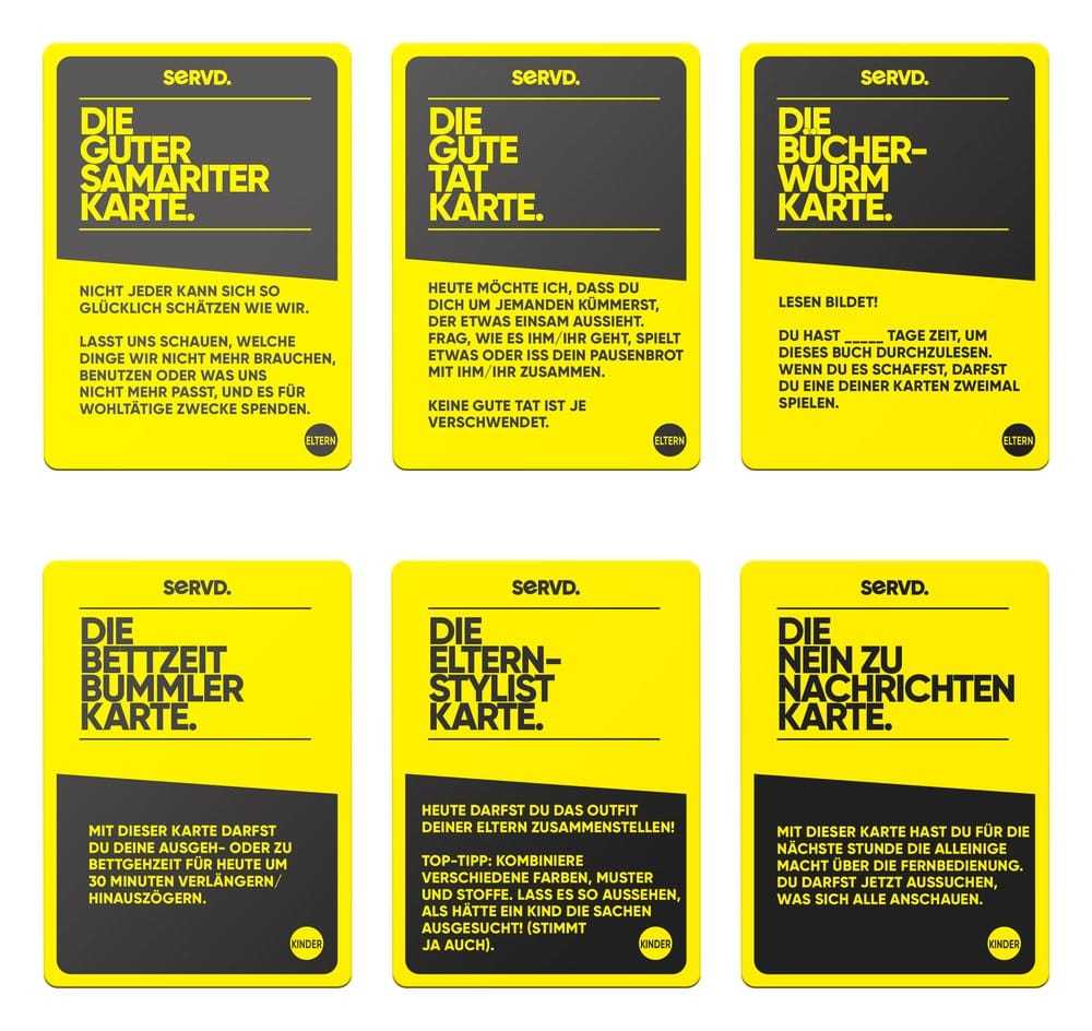 SERVD Card Game Kids vs Parents *German Version*