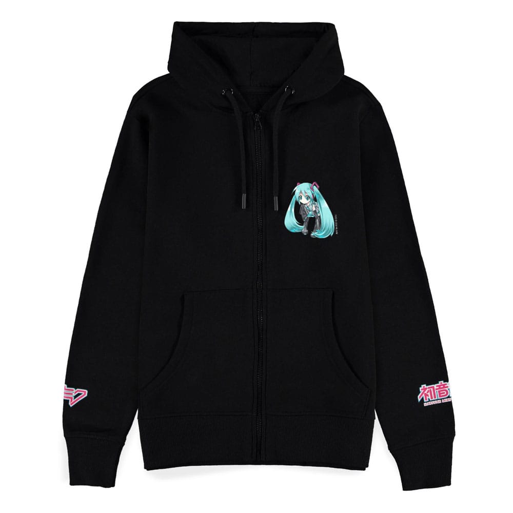 Hatsune Miku Zipper Hoodie Black Size S