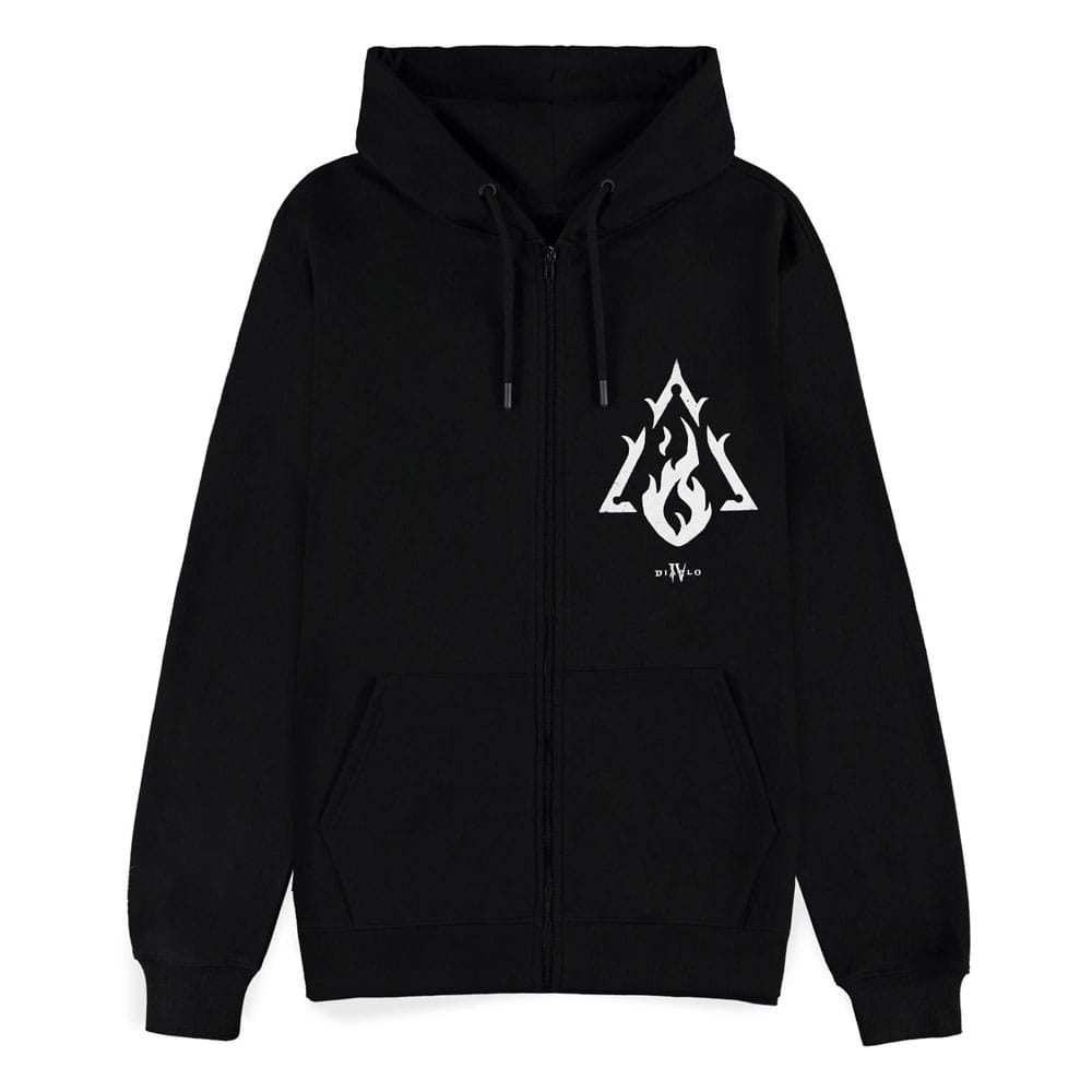 Diablo IV Zipper Hoodie Sweater Sorcerer Sigil Size XXL