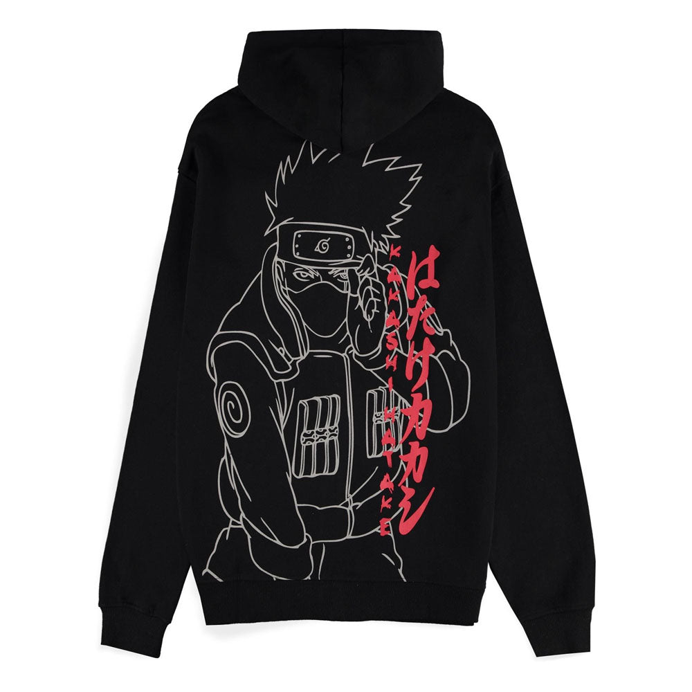 Naruto Shippuden Hooded Sweater Kakashi Line Art Size XXL